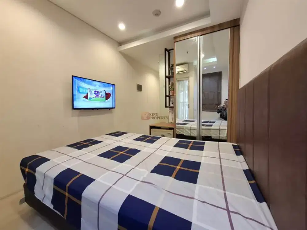Sewa Studio Apartemen Madison Park Jakarta Barat Desain Modern Wood Accent, Dekat Mall Central Park & Mall Taman Anggrek