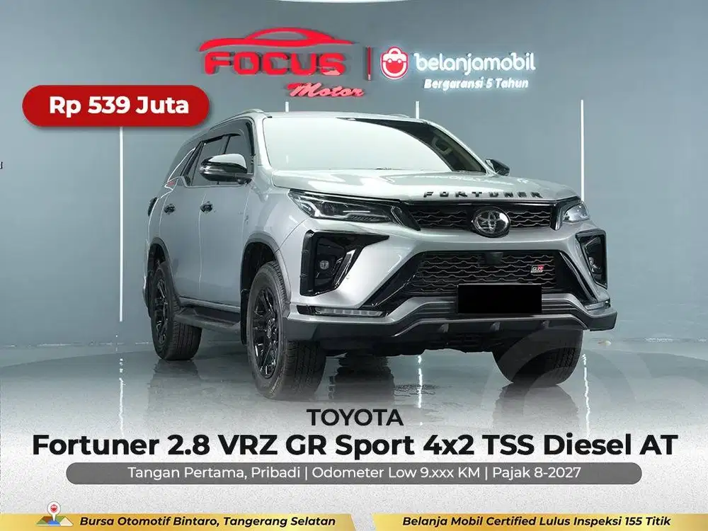 [ KM LOW 9RB ] Toyota Fortuner 2.8 VRZ GR 4x2 TSS Facelift 2025/2026