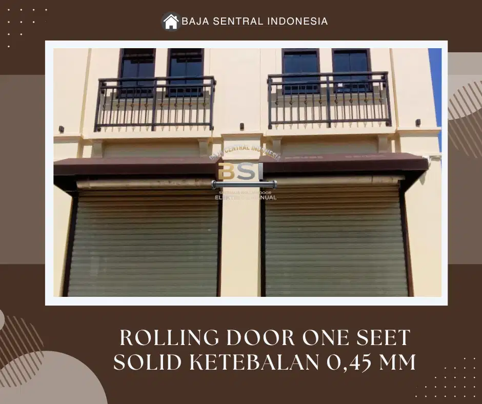 Rolling Door One Seet Solid ketebalan 0,45 mm