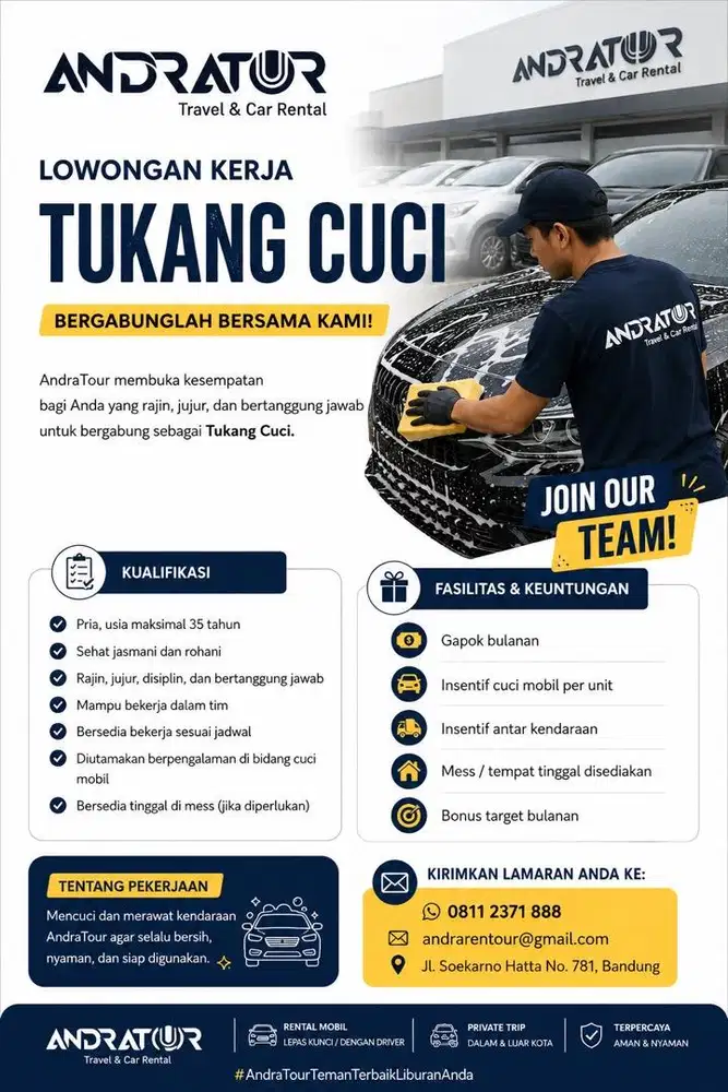 Di cari tukang cuci mobil