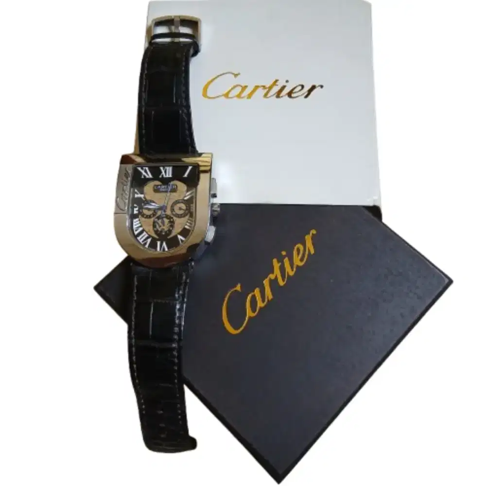 Jam Tangan Pria Cartier Vintage Jumbo Automatic Kronograf