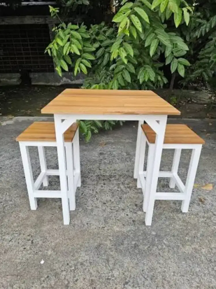 Meja kursi cafe jati belanda murah