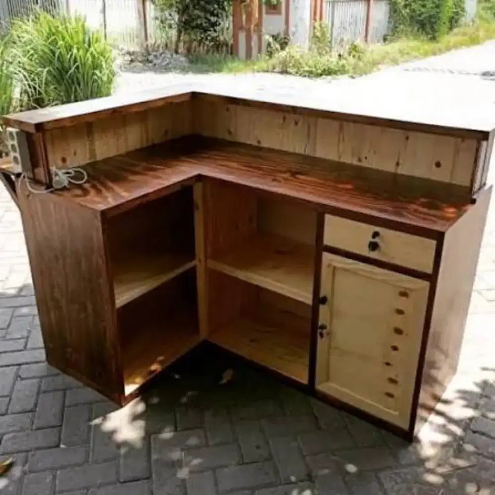 Mini bar meja kasir jati belanda