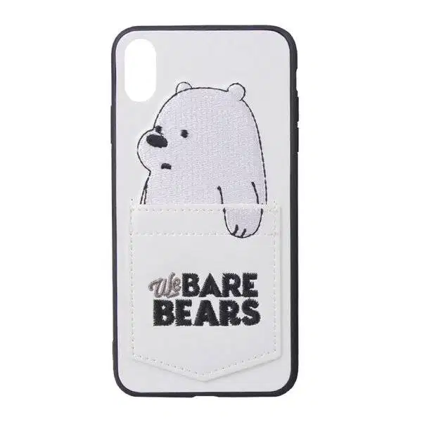 Pocket We Bare Bears Pattern Leather Case iPhone XS Max