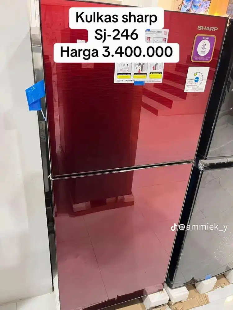 Kredit kulkas sharp 2 pintu bebas bunga es ngangsur free 1x