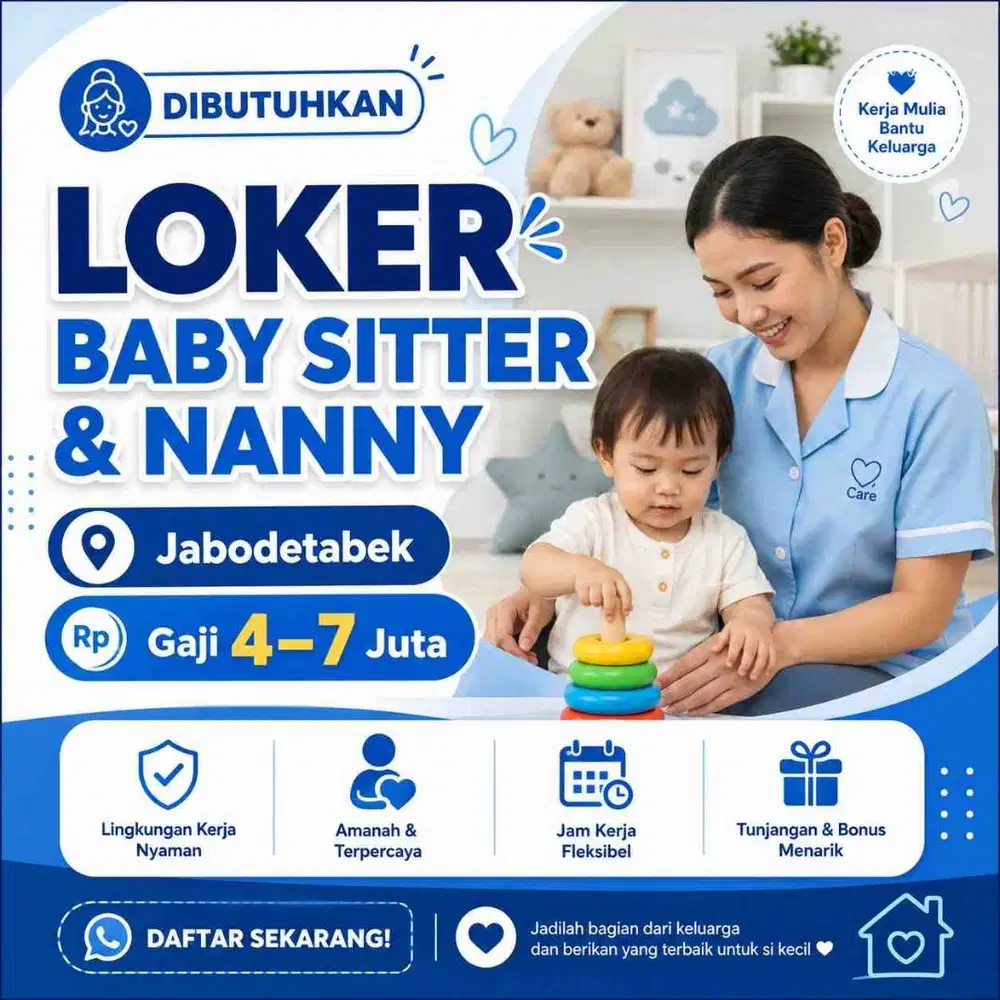 Loker Baby Sitter & Nanny Jabodetabek Gaji 4–7 Juta Terbaru 2026