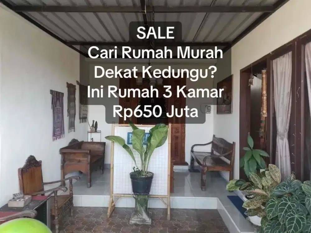 SALE Rumah 3 Kamar Dekat Kedungu Rp650 Juta