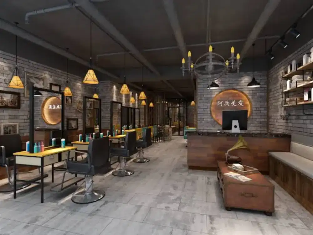 Interior desain barbershop