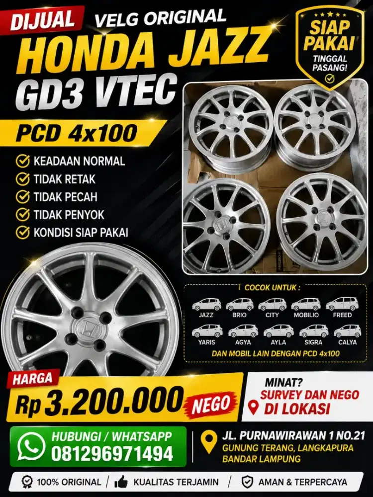 Velg OEM Honda Jazz GD3 VTEC R15
