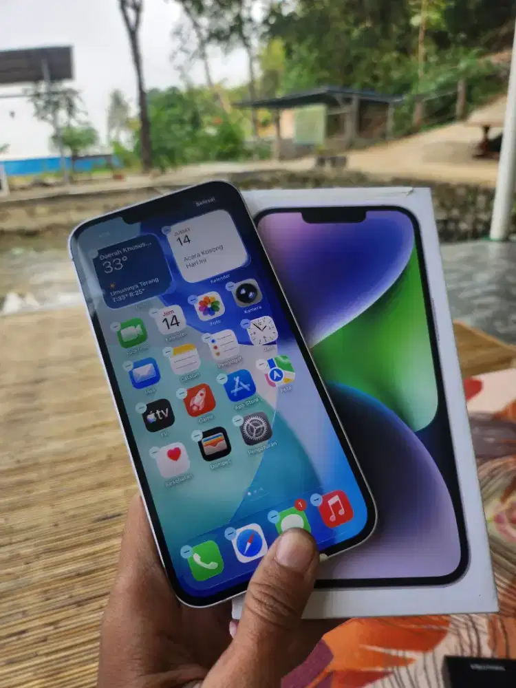 Iphone 14 plus 128gb lengkap mulus nominus BH100