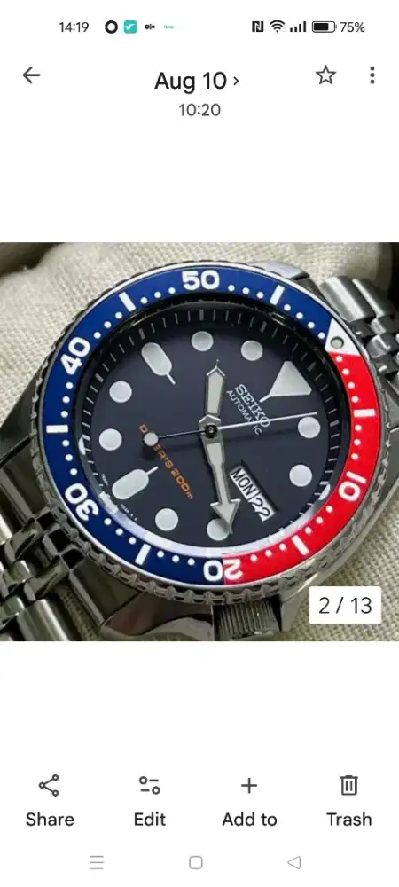SEIKO SKX009K2 PEPSI DIVER'S 200M AUTOMATIC 7S26 – VERY GOOD CONDITION