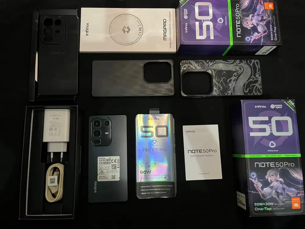 INFINIX NOTE 50 PRO 8/256 99% LIKE NEW FULLSET ORIGINAL BAWAAN SEMUA