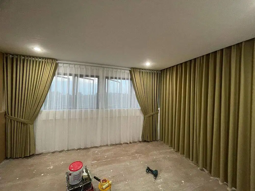 Gorden Vertikal/Vertical Blinds Roll/Roller Krey Wallpaper Dinding 3D