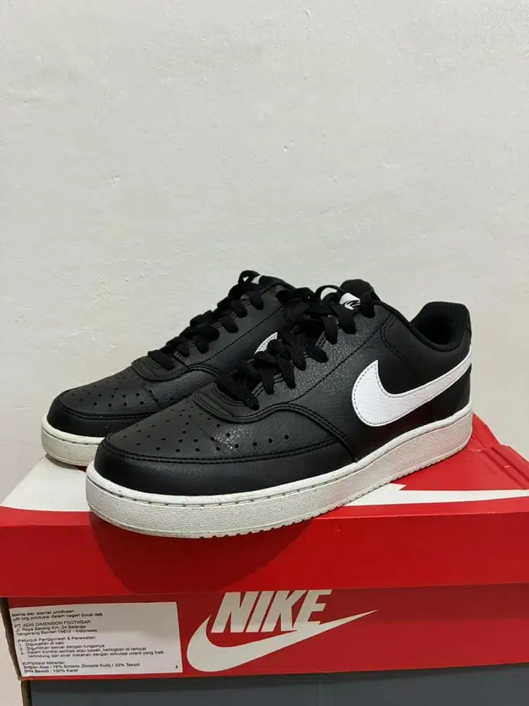 NIKE COURT VISION LOW BLACK WHITE