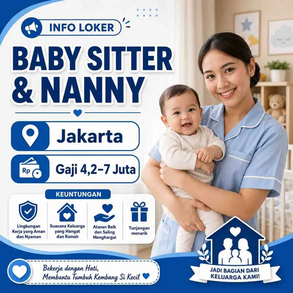 Info Loker Baby Sitter & Nanny Jabodetabek Gaji 4,2–7 Juta Terbaru