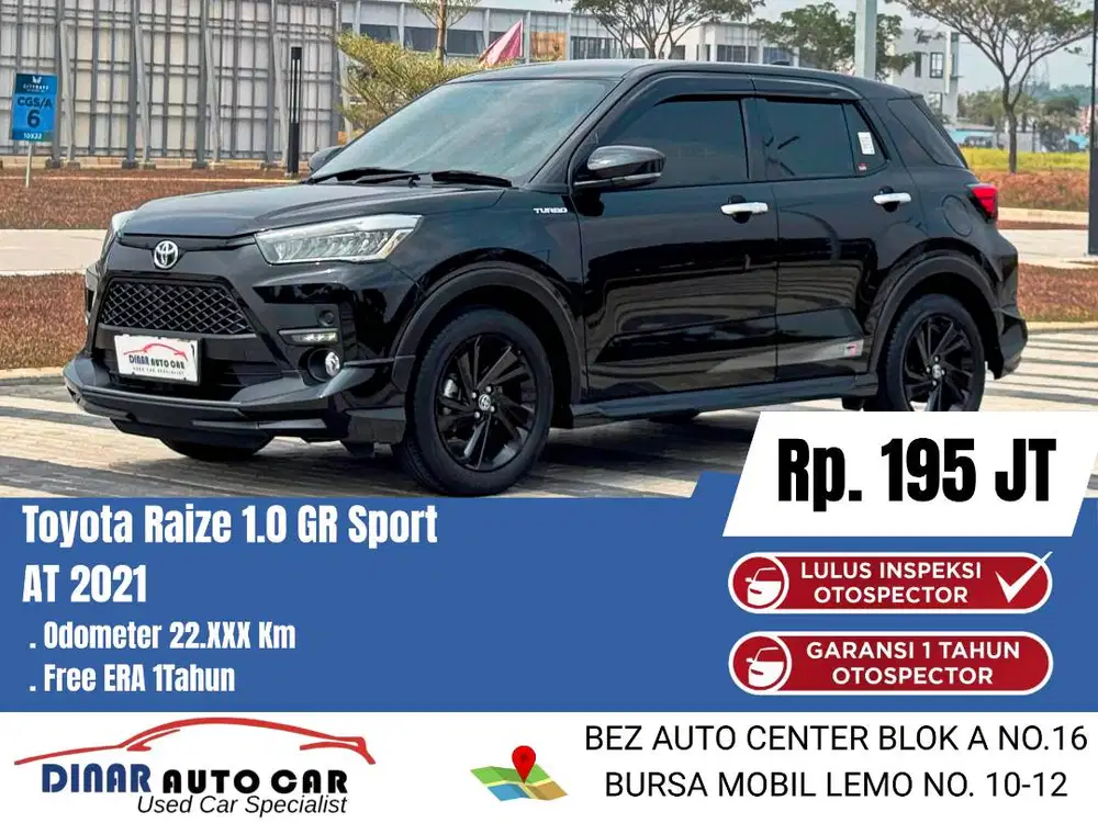 (22Rb) RAIZE Turbo GR 2021 At Matic B Ganjil Warenty 1Th*Dinar auto*