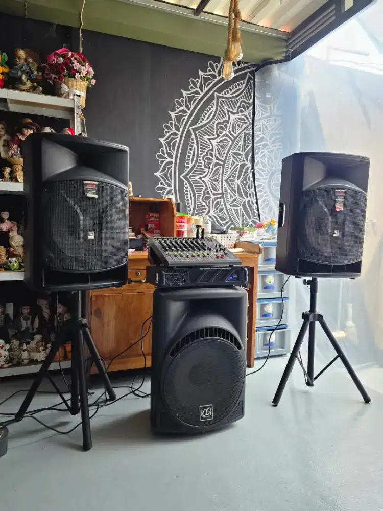JUAL SOUND SET PROEL DAN MIXER HUPPER SECOND RASA BARU
