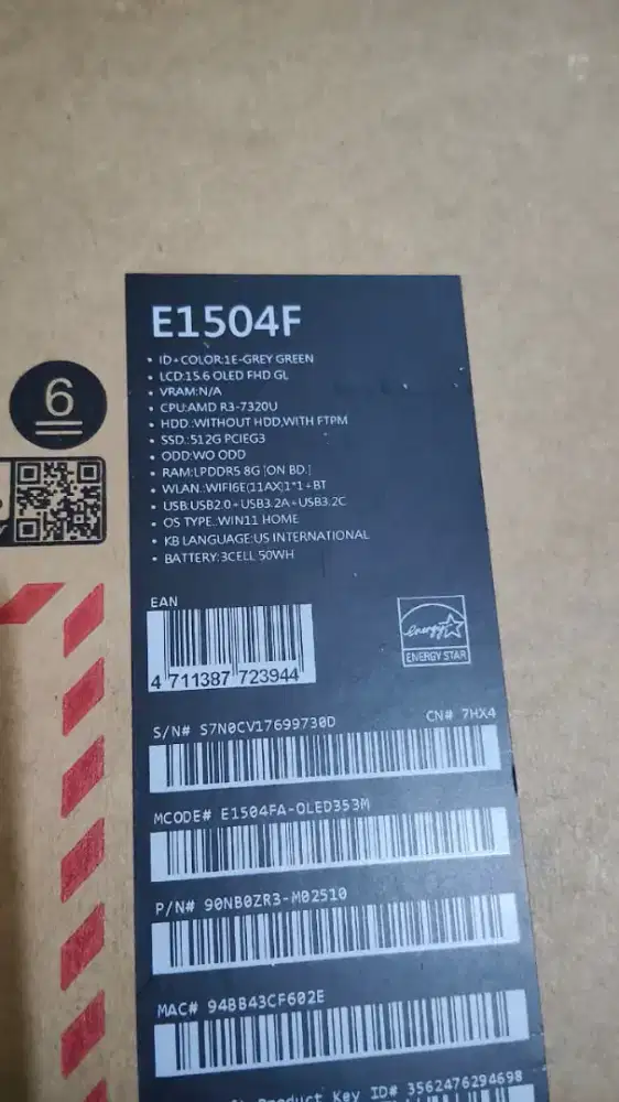ASUS VIVOBOOK E1504F