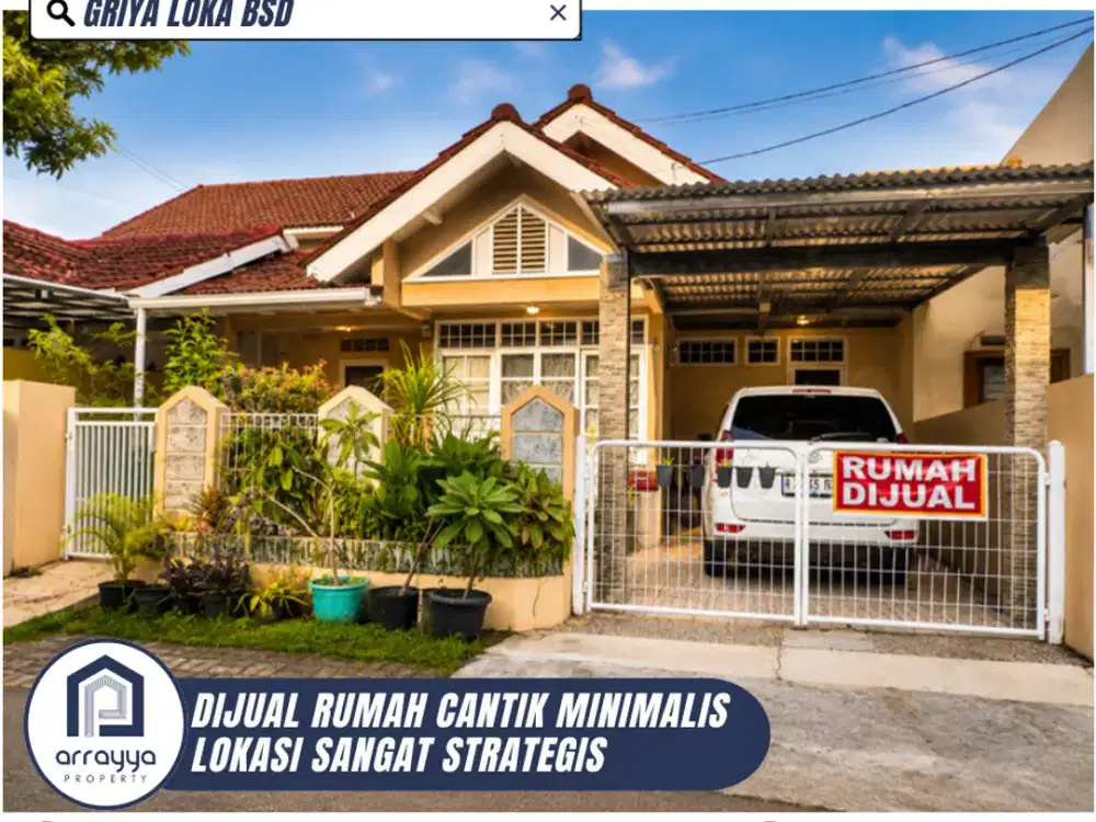 DIJUAL RUMAH CANTIK SIAP HUNI KONDISI TERAWAT DI GRIYA LOKA BSD (ARB88)
