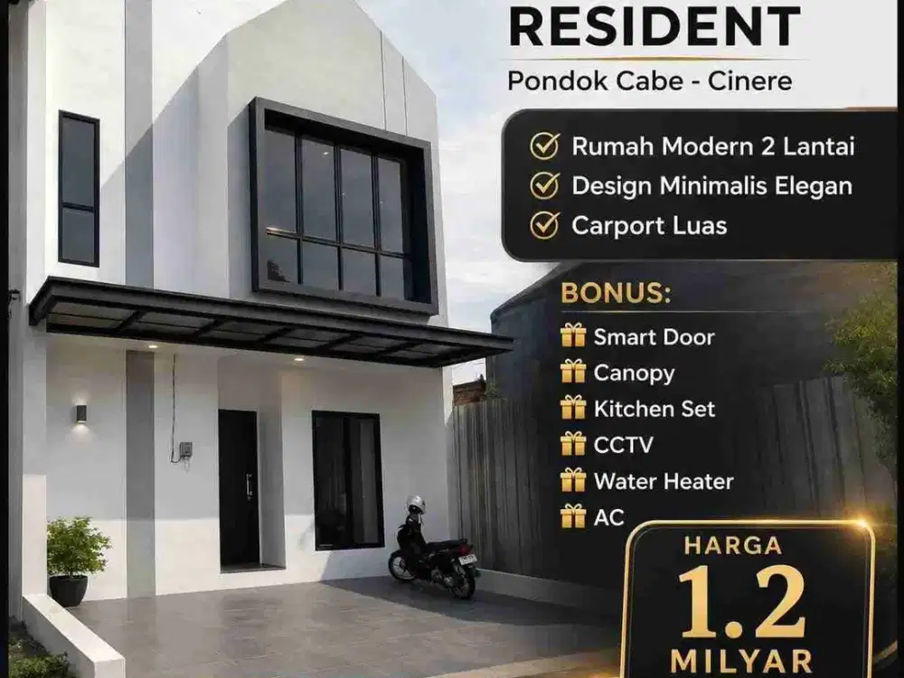 Jual Rumah Baru Siap Huni Cluster di Pondok Cabe Pamulang Tangerang Selatan Tangsel