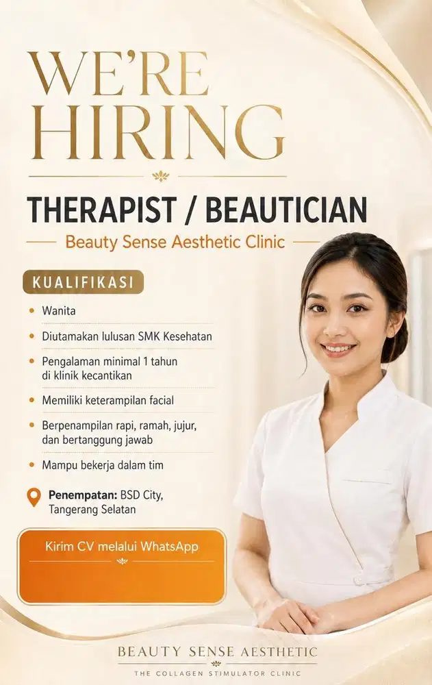 Lowongan Beautician (Lulusan SMK Kesehatan)