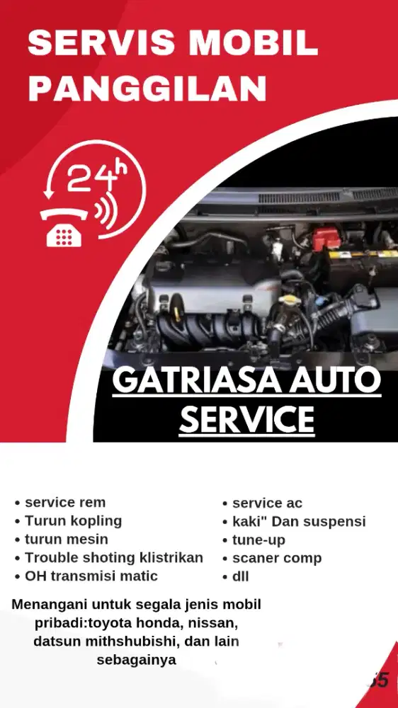 Jasa layanan bengkel mobil panggilan