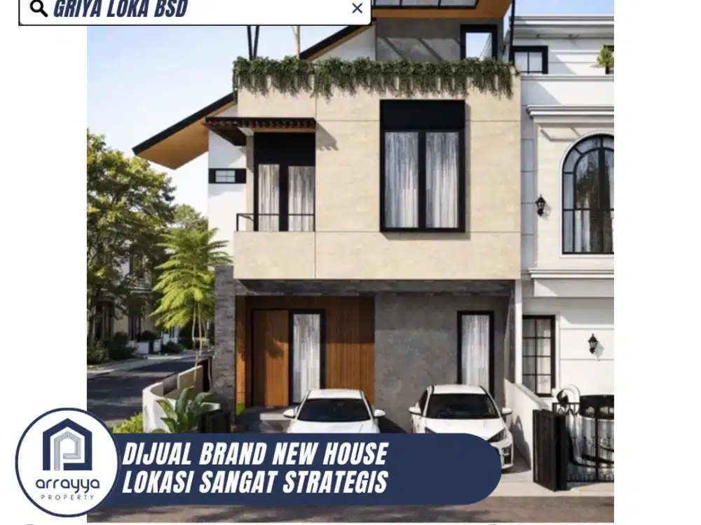 DIJUAL BRAND NEW HOUSE. RUMAH CANTIK LOKASI SANGAT STRATEGIS DI GRIYA LOKA BSD (HRB216/MRB)