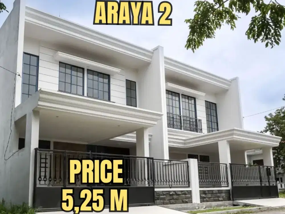 BARU GRESS MEWAH RUMAH MODERN AMERICAN CLASSIC ARAYA TAHAP 2 GALAXY BUMI PERMAI SURABAYA TIMUR. DEKAT SEMOLOWARU, NGINDEN, MANYAR, KLAMPIS, ITS,