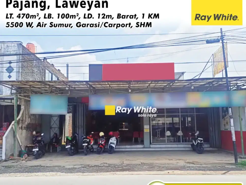 Jual Ruko 470Meter Lebar Depan 12Meter Strategis dekat Ps. kleco, Pajang Laweyan Solo