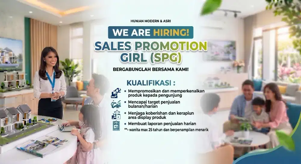 Dibutuhkan SPG Event Stan Perumahan
