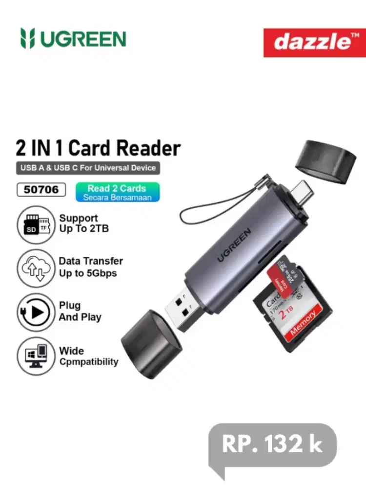 Card reader 2-in-1 UGREEN
