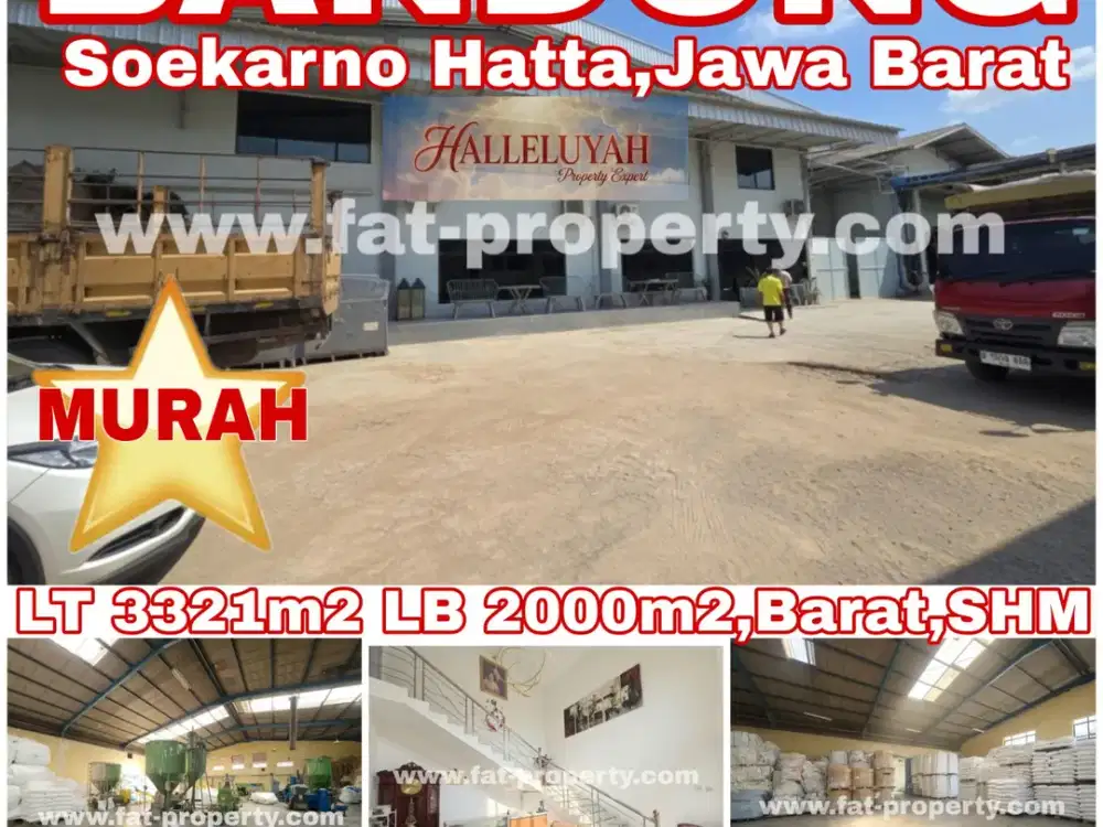 Dijual gudang di pinggir jalan raya Jl.Rumah Sakit,Soekarno Hatta,Bandung.