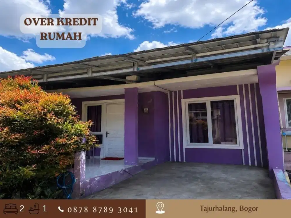 Jual Rumah Over Kredit dkt Stasiun KRL 79JT di Tajurhalang Bogor