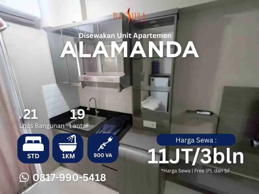 Sewa Studio Furnished apartemen Bassura City atas mall