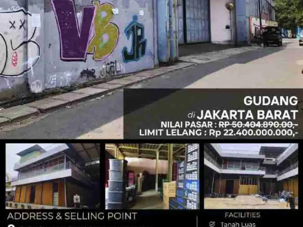Gudang Kalideres Cengkareng Dekat Citra 5 Jual BU banget Luas Tanah 5700m