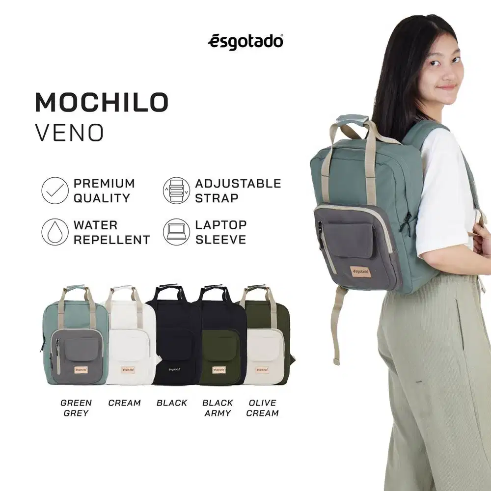Tas Ransel Jinjing Bahan Kanvas - tas sekolah kerja travel Unisex