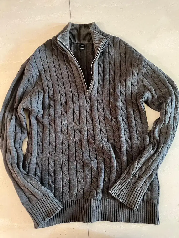 Signore Halfzip Cable Dark Grey