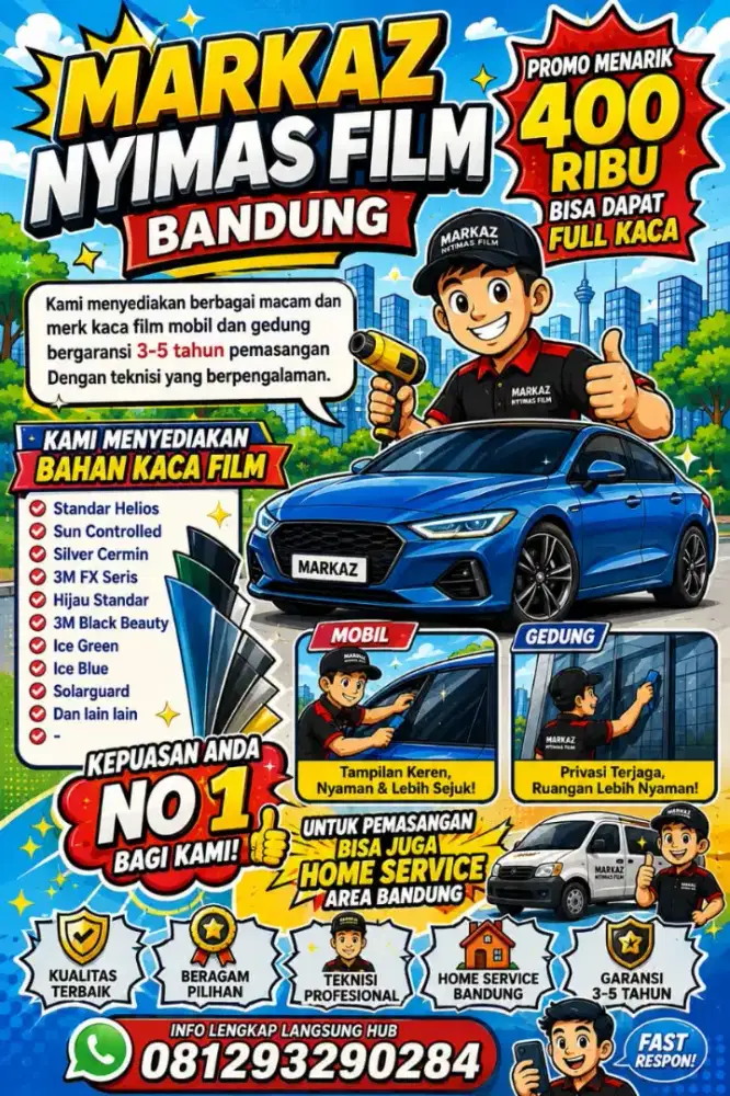 Promo kaca film mobil dan gedung