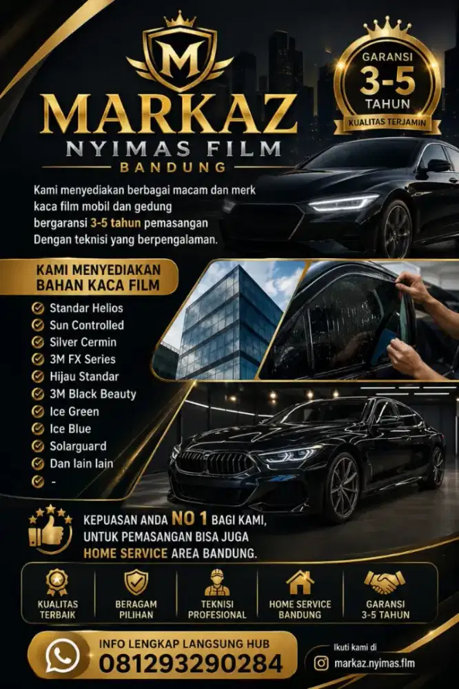 Promo kaca film mobil 250 semua jenis mobil
