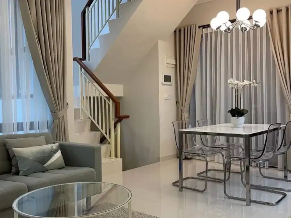 Rumah 3 Lantai Semi Furnish di Greenwich, Whelford BSD