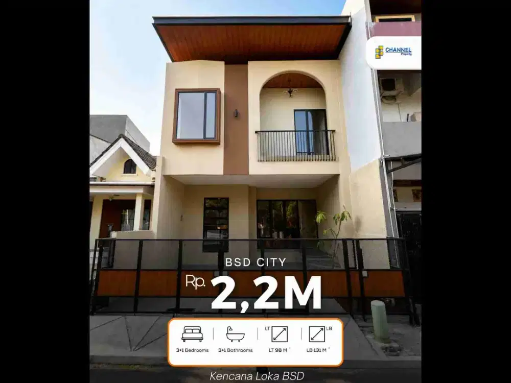JUAL Rumah Baru 2 Lantai Siap Huni BSD Kencana Loka, An