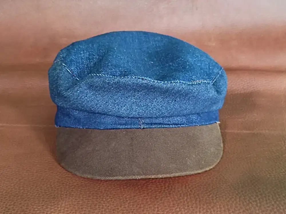 Topi Fisherman / Fiddler Cap denim