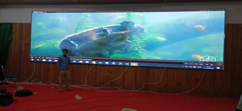 Videotron Standart AULA Ukuran Terpasang 6 x 3 ( 6080 x 2880 mm )
