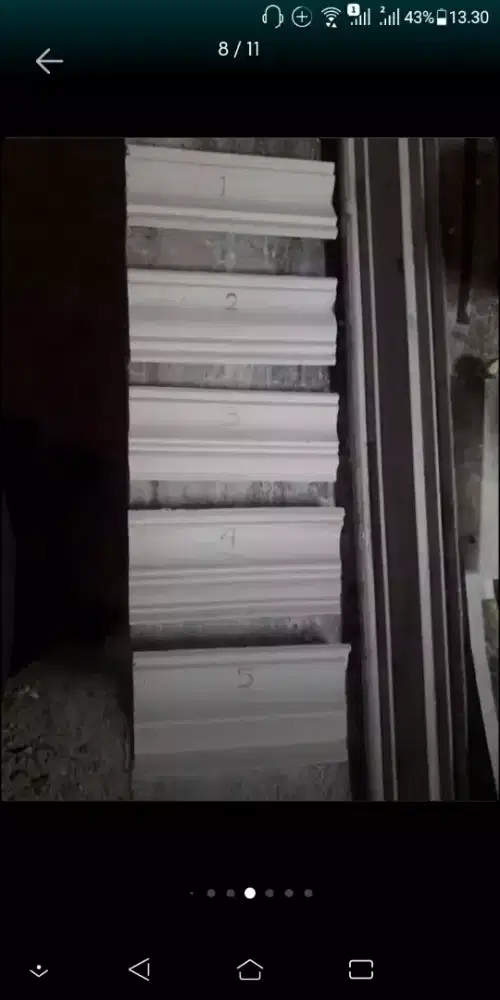 Plafon lis gypsum kanopi Alumunium PVC