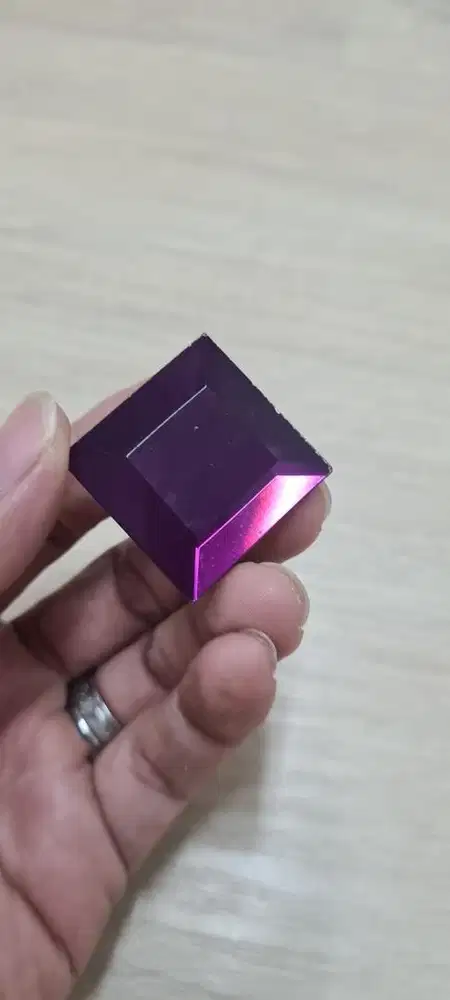 Cincin aesthetic kotak ungu, cincin korea wanita, cincin hijab