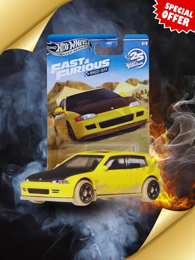 Hot Wheels Honda Civic EG Fast & Furious Race-Off Kuning 2026 Diecast
