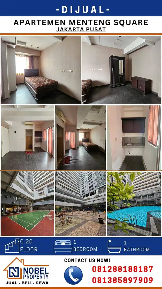 Dijual Apartemen Menteng Square Tipe Studio Strategis Jakarta Pusat