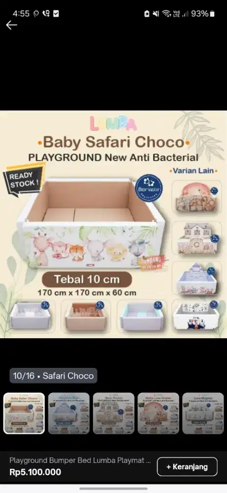 Lumba Bumper Bed 10CM 150x150CM