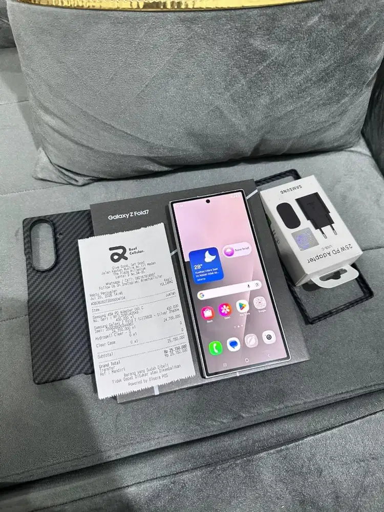SAMSUNG Z FOLD 7 RAM 12/256 GB FULLSET GARANSI. BARU 3 MINGGU PA