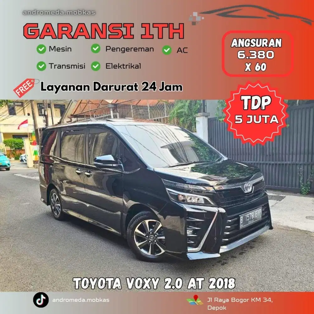 TDP TERMURAH 5 JT TOYOTA VOXY 2.0 AT 2018 KONDISI ISTIMEWA